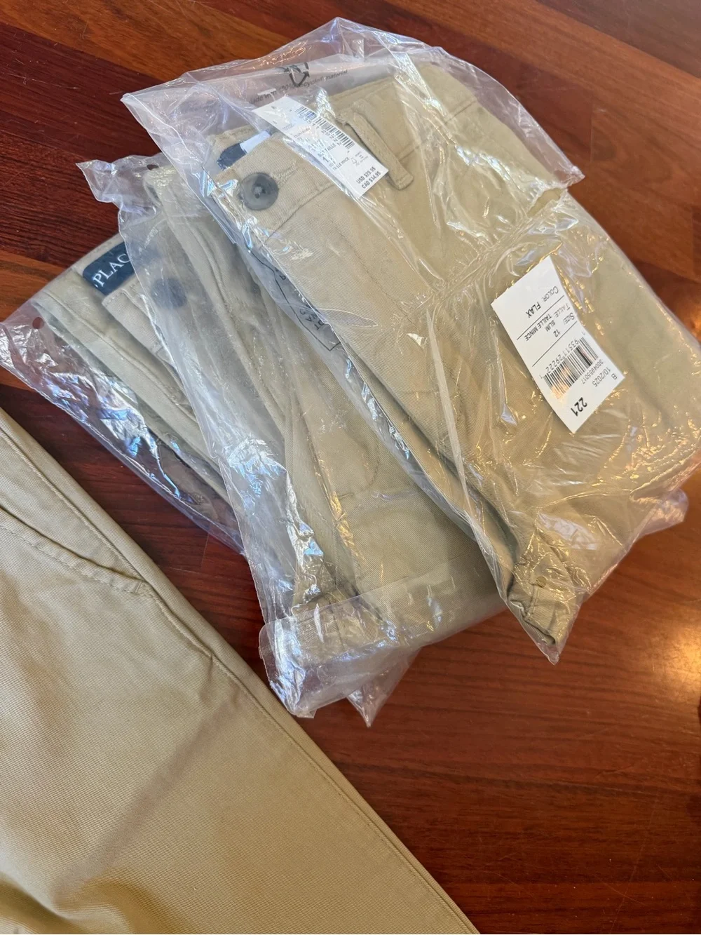Boys Slim Khaki Pants - Tan